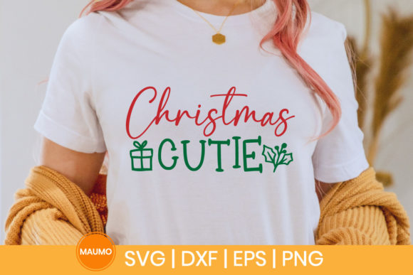 Christmas Cutie Svg Quote - A Festive Graphic Design Asset for Print Templates