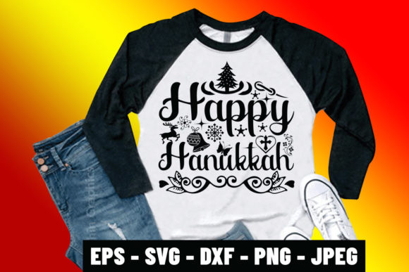 Christmas SVG Quote Happy Hanukkah Shirt – A Festive Graphic for Print Templates