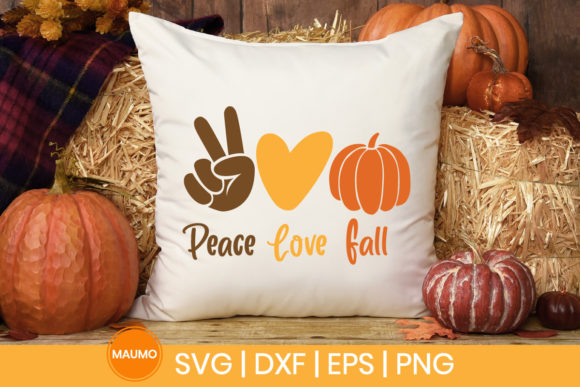 Fall Svg Quote Peace Love Fall – A Graphic Design Asset for Print Templates