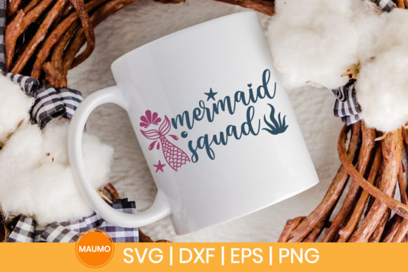 Mermaid Squad Svg Quote for Graphics and Print Templates